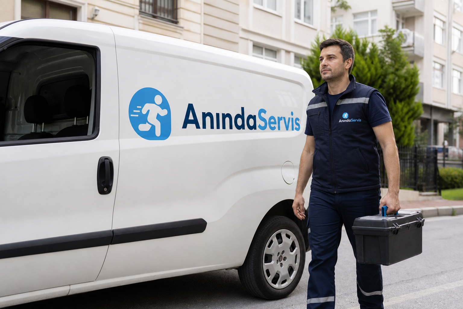 Anında Servis markalı servis aracı - Eskişehir Teka Beyaz Eşya Servisi